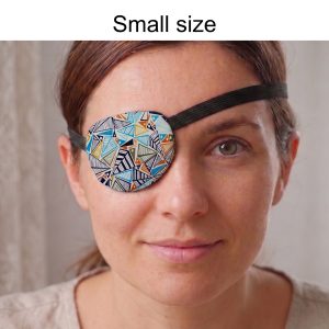 3D Adjustable Cotton Eye Patch Geometric Design | Amblyopia & Astigmatism Eye Cover