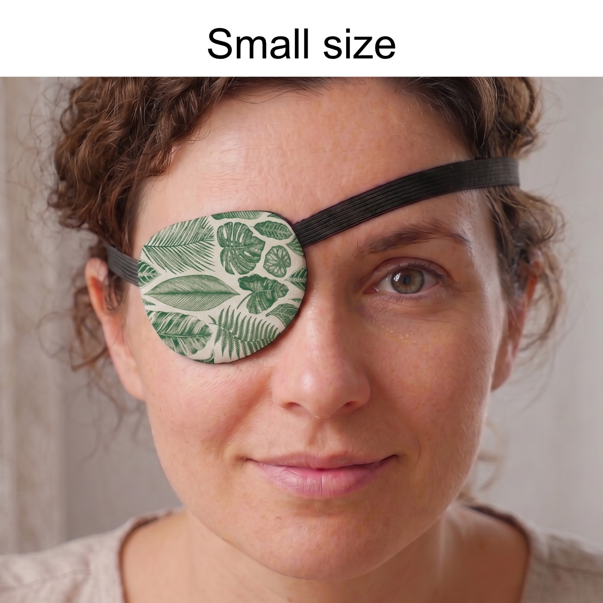 3D Adjustable Cotton Eye Patch Leaves Design | Amblyopia & Astigmatism Eye Cover - Image 2