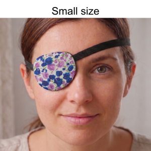 3D Adjustable Cotton Eye Patch | Blue and Lilac Design | Amblyopia & Astigmatism Eye Cover