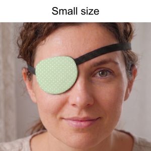 3D Adjustable Cotton Eye Patch Dots on Mint Design | Amblyopia & Astigmatism Eye Cover