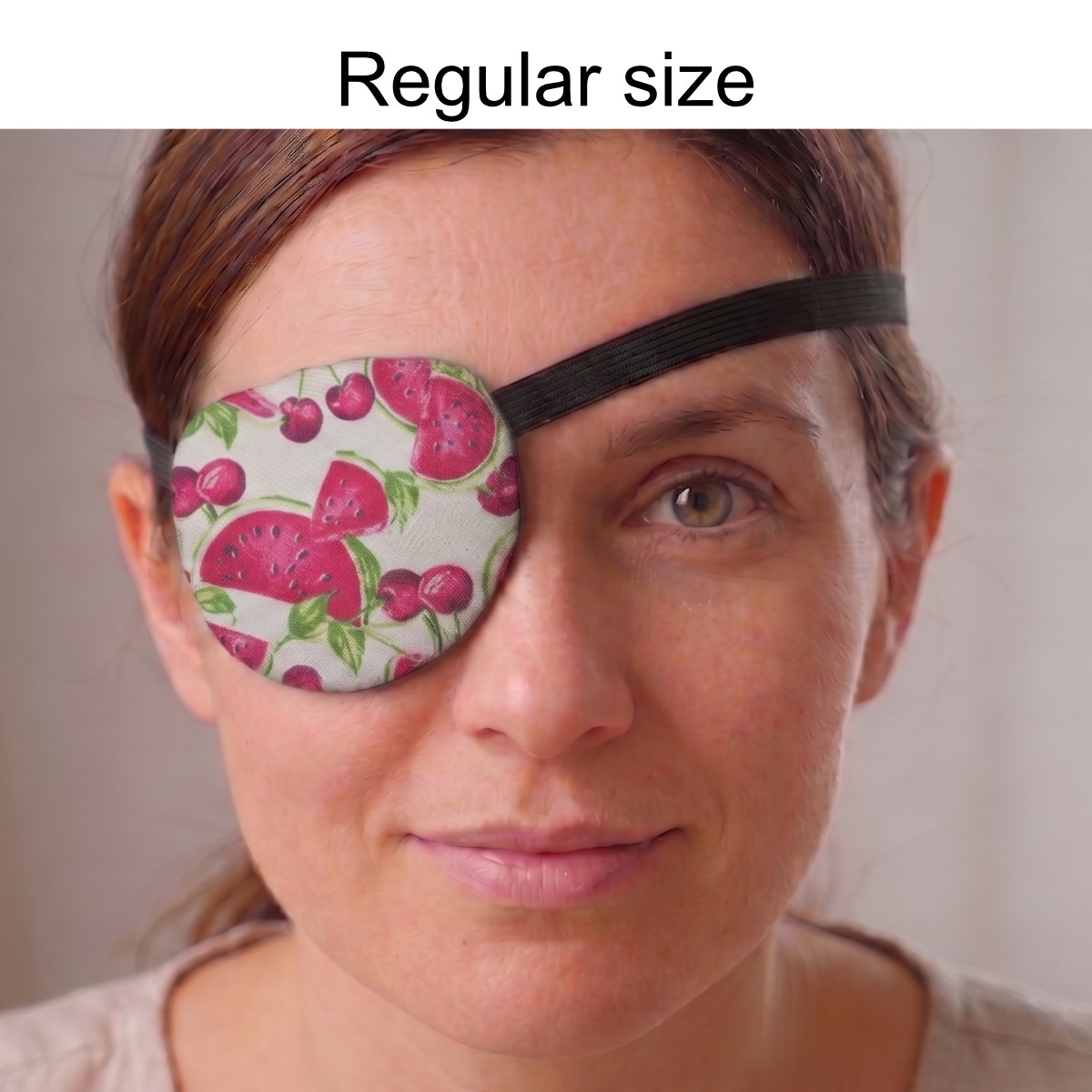 3D Adjustable Cotton Eye Patch Watermelon | Amblyopia & Astigmatism Eye Cover - Image 3