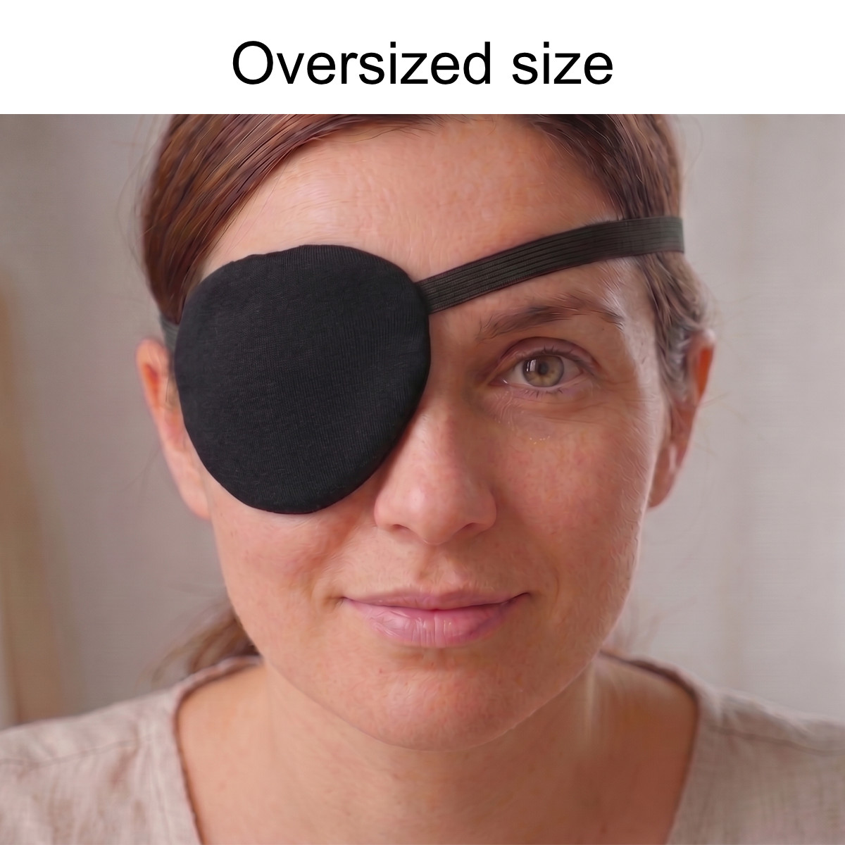 3D Adjustable Cotton Eye Patch Black Design | Amblyopia & Astigmatism Eye Cover - Image 4