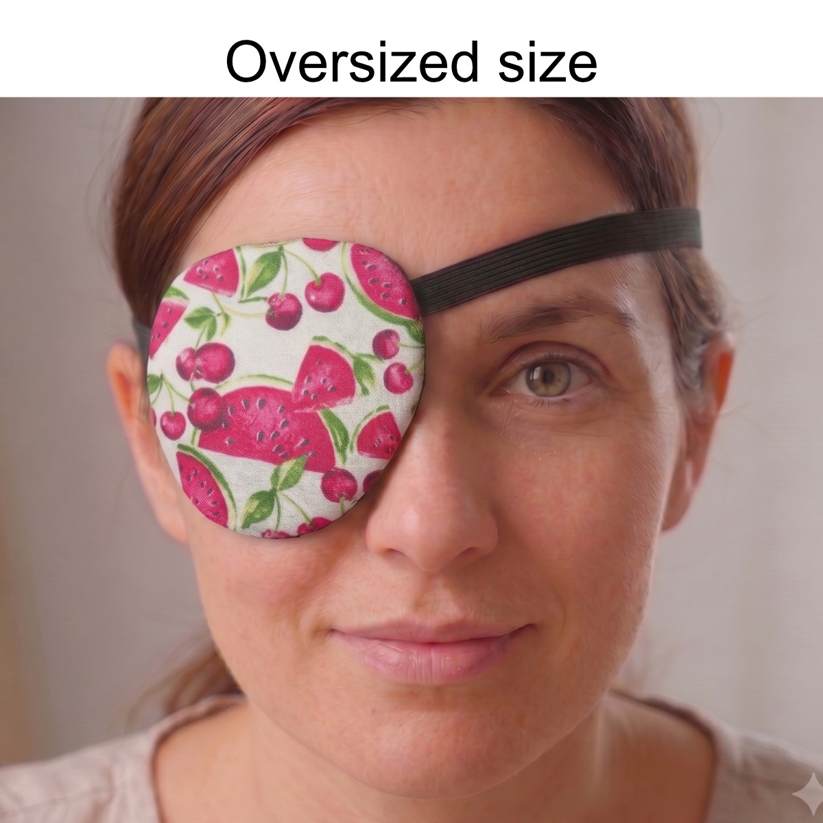 3D Adjustable Cotton Eye Patch Watermelon | Amblyopia & Astigmatism Eye Cover - Image 4