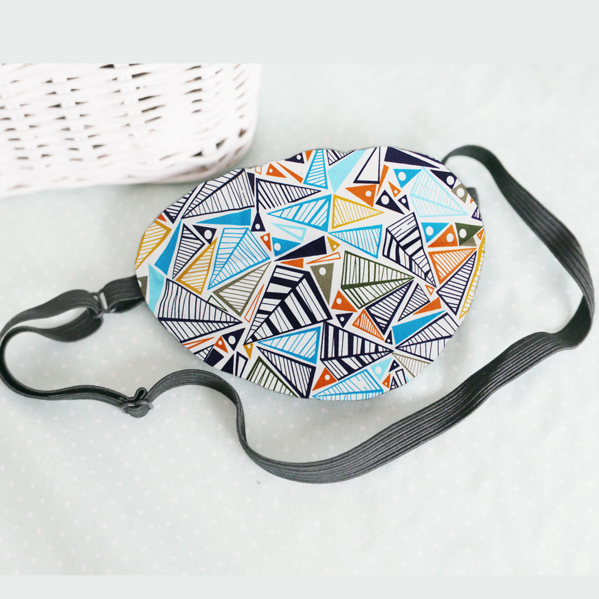 3D Adjustable Cotton Eye Patch Geometric Design | Amblyopia & Astigmatism Eye Cover - Image 5