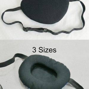 3D Adjustable Cotton Eye Patch Black Design | Amblyopia & Astigmatism Eye Cover