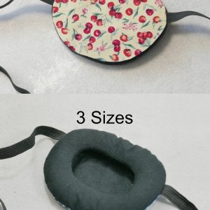 3D Adjustable Cotton Eye Patch Cherry Design | Amblyopia & Astigmatism Eye Cover