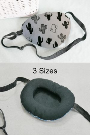 3D Adjustable Cotton Eye Patch Cactus Design | Sleeping Mask for Amblyopia & Astigmatism