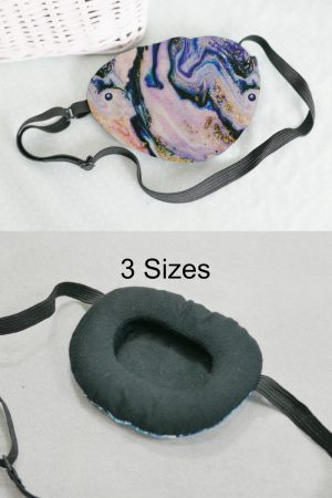 3D Adjustable Cotton Eye Patch Marble Design | Amblyopia & Astigmatism Eye Cover