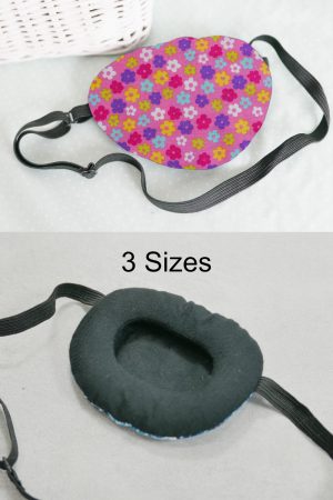 3D Adjustable Cotton Eye Patch Candy Flowers Design | Sleeping Mask for Amblyopia & Astigmatism