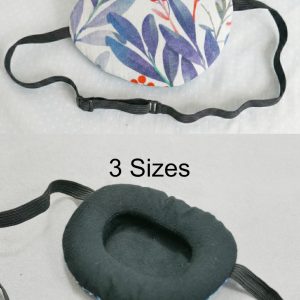 3D Adjustable Cotton Eye Patch | Blue Leaves Design | Amblyopia & Astigmatism Eye Cover