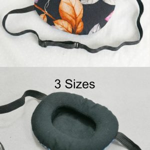 3D Adjustable Cotton Eye Patch | Dark Botanical Elegance Design | Amblyopia & Astigmatism Eye Cover