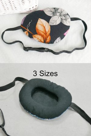 3D Adjustable Cotton Eye Patch | Dark Botanical Elegance Design | Amblyopia & Astigmatism Eye Cover