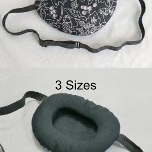 3D Adjustable Cotton Eye Patch | Dark Silver Berry Design | Amblyopia & Astigmatism Eye Cover