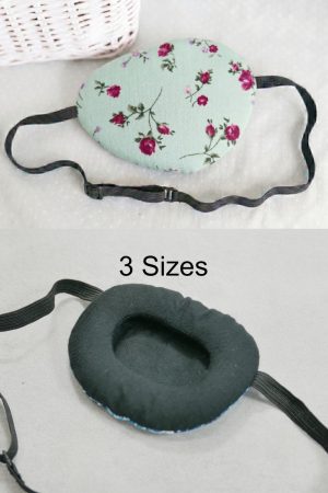 3D Adjustable Cotton Eye Patch | Roses Small Design | Amblyopia & Astigmatism Eye Cover