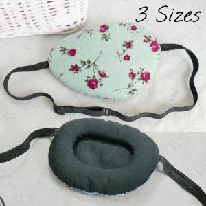 3D Adjustable Cotton Eye Patch | Roses Small Design | Amblyopia & Astigmatism Eye Cover