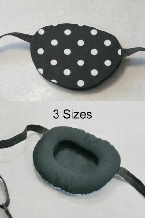 3D Adjustable Cotton Eye Patch Big Dots Design | Sleeping Mask for Amblyopia & Astigmatism