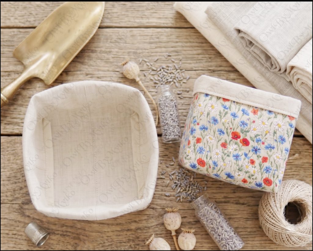 Fabric Storage Box Sewing Pattern PDF | Hidden Seams | No Lining