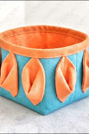 Fabric Storage Box Sewing Pattern PDF | Folded Flower Design | Hidden Seams
