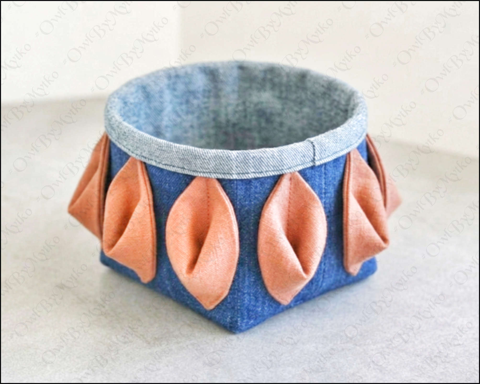 Fabric Storage Box Sewing Pattern PDF | Folded Flower Design | Hidden Seams - Image 4