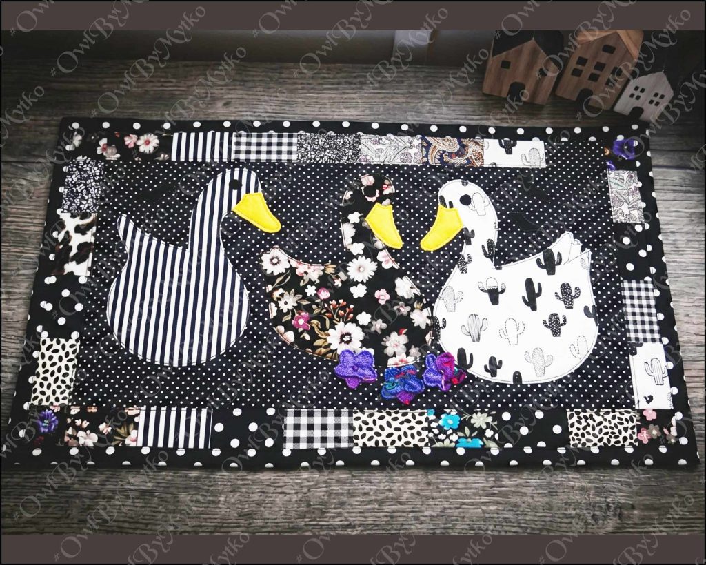 Ducks Appliqué Table Runner Sewing Pattern PDF | Beginner Friendly