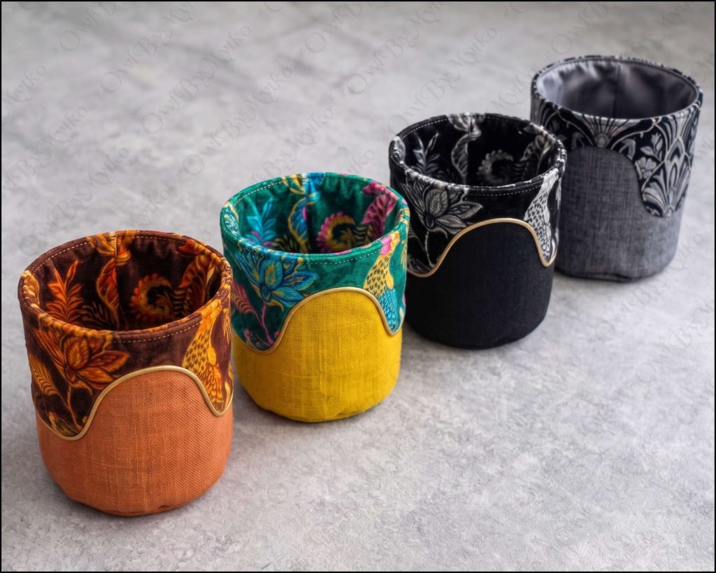 Round Fabric Box Sewing Pattern PDF | Fully Lined Storage Basket | Beginner Friendly