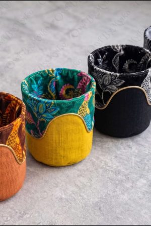 Round Fabric Box Sewing Pattern PDF | Fully Lined Storage Basket | Beginner Friendly