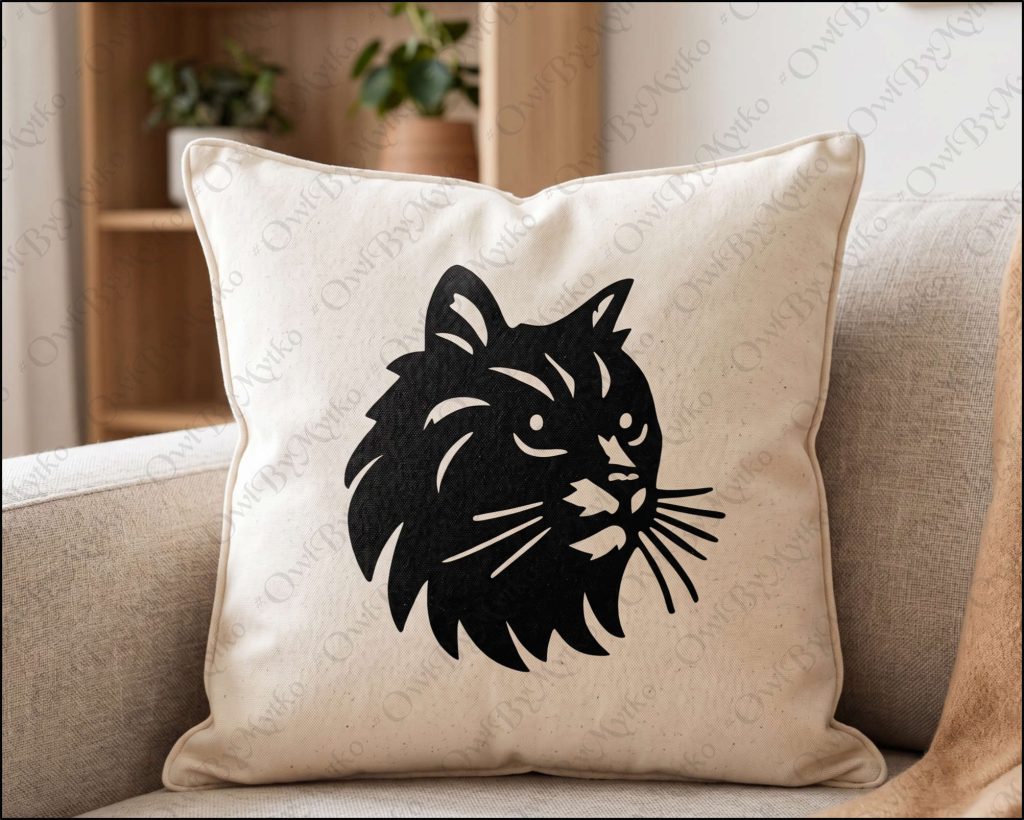 Cat Head Appliqué Sewing Pattern PDF | Beginner Friendly