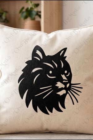 Cat Head Appliqué Sewing Pattern PDF | Beginner Friendly