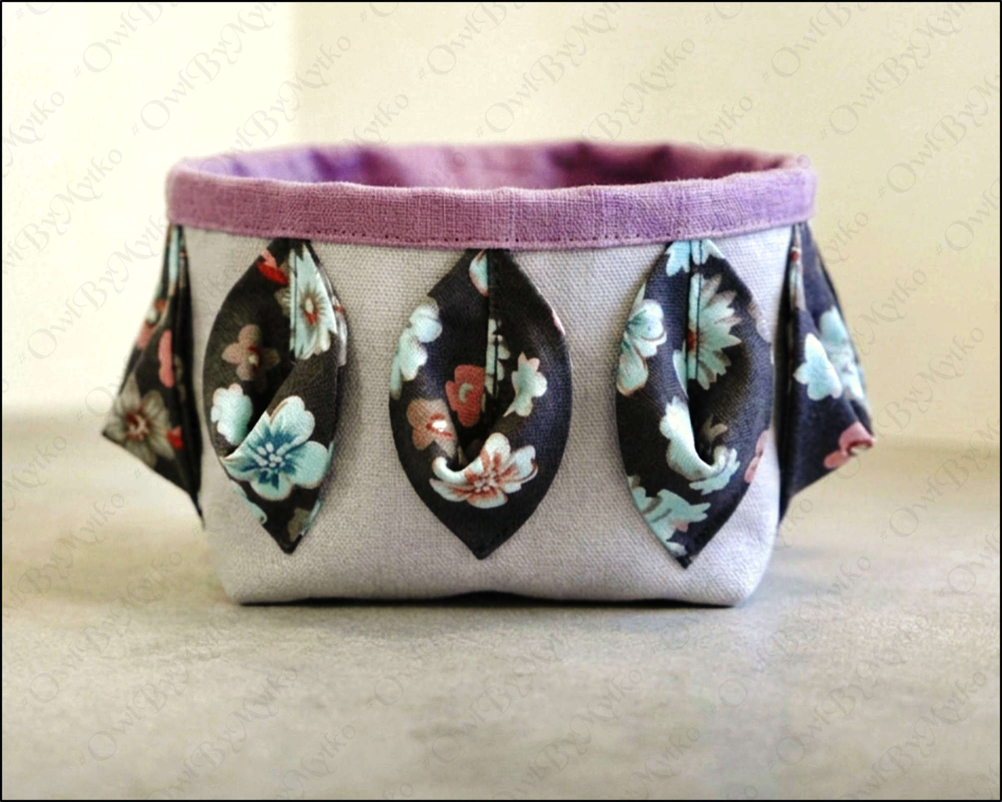 Fabric Storage Box Sewing Pattern PDF | Folded Flower Design | Hidden Seams - Image 6