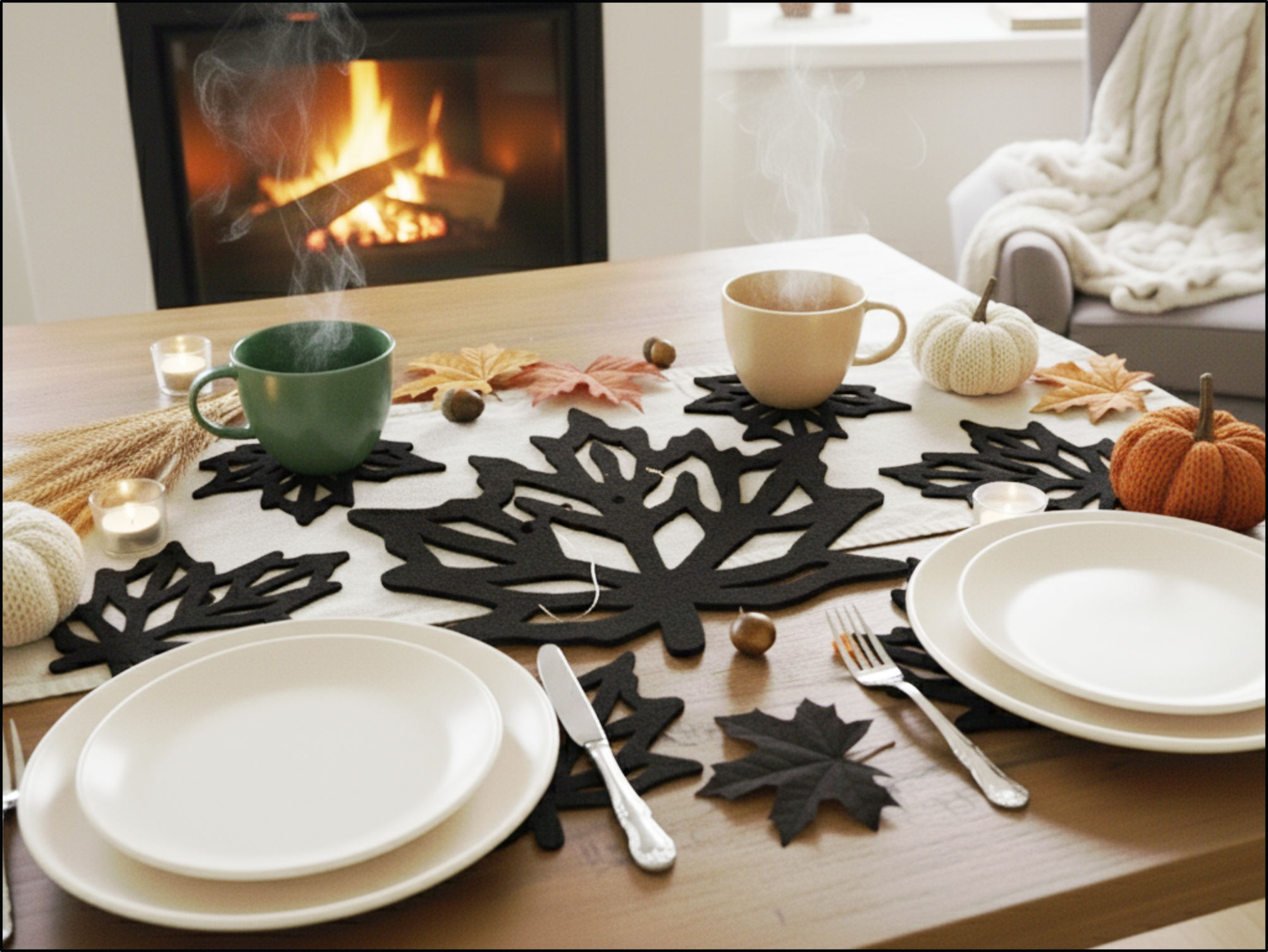 Openwork Leaf Coaster Sewing Pattern | Maple Leaf Coaster PDF Template - Image 10