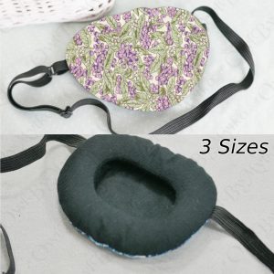 3D Adjustable Cotton Eye Patch Lilac Berry Design | Amblyopia & Astigmatism Eye Cover
