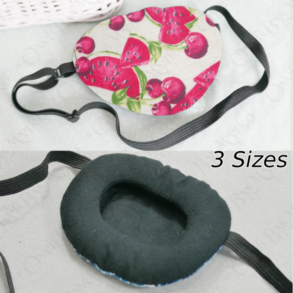 3D Adjustable Cotton Eye Patch Watermelon | Amblyopia & Astigmatism Eye Cover