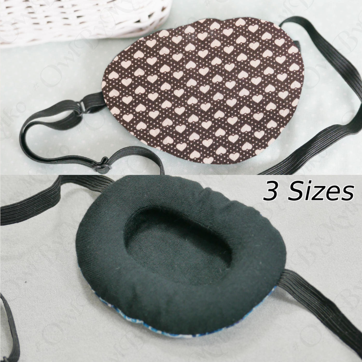 3D Adjustable Cotton Eye Patch Hearts Design | Amblyopia & Astigmatism Eye Cover