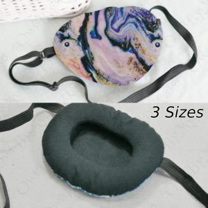 3D Adjustable Cotton Eye Patch Marble Design | Amblyopia & Astigmatism Eye Cover