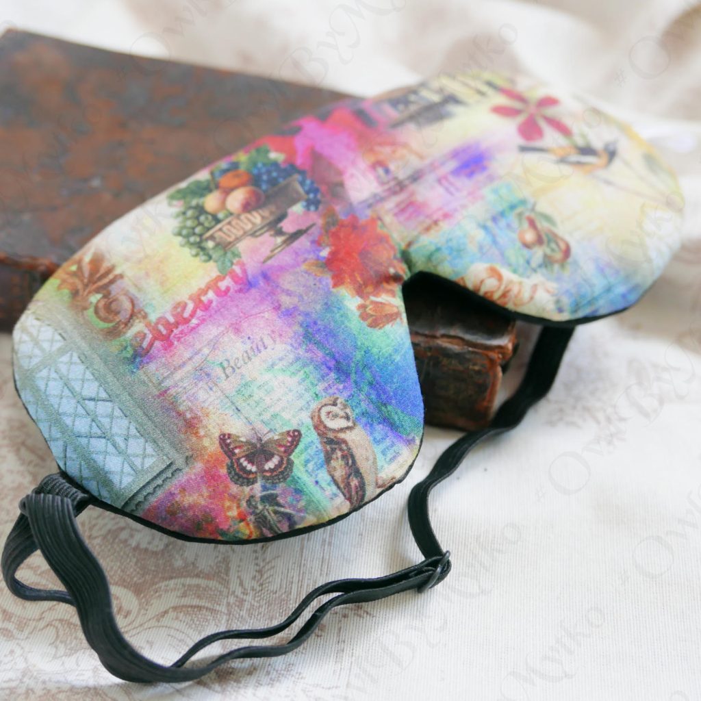 Memories Design Handmade Cotton Blackout Sleep Mask - Soft, Washable & Adjustable